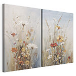 Impression sur toile modulaire Peinture représentant des fleurs dans un champ