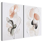 Impression sur toile modulaire Des formes fluides aux couleurs douces