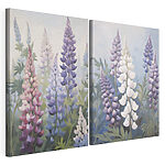 Impression sur toile modulaire Des fleurs éclatantes aux teintes douces