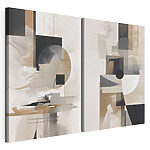 Impression sur toile modulaire Peinture représentant quelques carrés et cercles