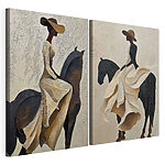 Impression sur toile modulaire Une femme à cheval