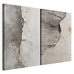 Impression sur toile modulaire Surfaces craquelées aux tons doux