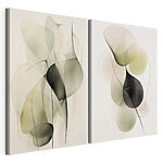 Impression sur toile modulaire Des formes fluides dans des tons discrets
