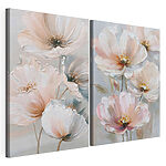 Impression sur toile modulaire - Des fleurs délicates aux teintes douces
