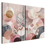 Impression sur toile modulaire Deux images d'une plante et d'une plante