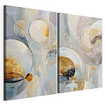 Impression sur toile modulaire Formes abstraites dans une palette de couleurs douces