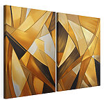 Impression sur toile modulaire Motif géométrique dynamique dans des tons chauds