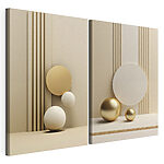 Impression sur toile modulaire Formes abstraites aux tons doux