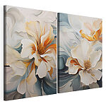 Impression sur toile modulaire - Une élégance florale fantaisiste en mouvement