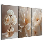 Impression sur toile modulaire Vase contenant des fleurs blanches