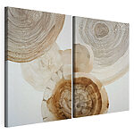 Impression sur toile modulaire Des formes organiques dans des tons doux et terreux