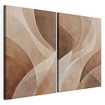 Impression sur toile modulaire Des formes douces et fluides dans des tons chauds
