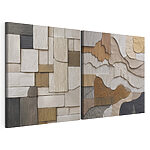 Impression sur toile modulaire Des textures et des motifs en harmonie