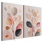 Impression sur toile modulaire Peinture représentant une plante avec des feuilles