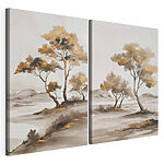 Impression sur toile modulaire Peinture représentant des arbres dans le désert