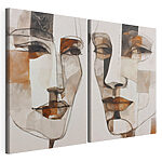Impression sur toile modulaire Collage représentant le visage d'une femme