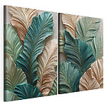 Impression sur toile modulaire Une végétation luxuriante aux couleurs éclatantes