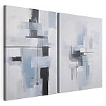 Impression sur toile modulaire Tableau représentant une œuvre d'art grise et noire
