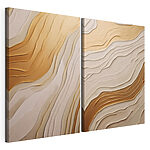 Impression sur toile modulaire Des lignes fluides dans des tons neutres