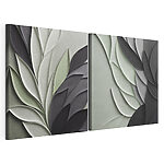 Impression sur toile modulaire Création au design superposé d'inspiration florale