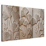 Impression sur toile modulaire Mur orné d'un motif floral