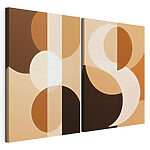 Impression sur toile modulaire Formes abstraites dans des tons chauds