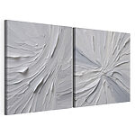 Impression sur toile modulaire Décoration murale blanche et grise