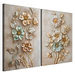 Impression sur toile modulaire Des fleurs délicates sur un fond serein