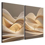 Impression sur toile modulaire Un arbre dans le désert