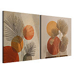 Impression sur toile modulaire Deux images d'un palmier
