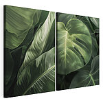 Impression sur toile modulaire Zoom sur l'harmonie verdoyante de la nature