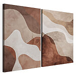 Impression sur toile modulaire Des formes douces et fluides dans des tons chauds