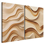 Impression sur toile modulaire Des courbes fluides dans des tons chauds