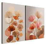 Impression sur toile modulaire - Les teintes douces d'une flore en pleine floraison