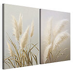 Impression sur toile modulaire Des herbes aux teintes apaisantes