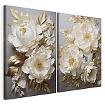 Impression sur toile modulaire Collage de fleurs blanches