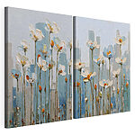 Impression sur toile modulaire Peinture représentant des fleurs en ville