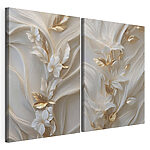 Impression sur toile modulaire Les motifs fluides de l'élégance de la nature