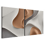 Impression sur toile modulaire Des formes et des textures organiques en harmonie