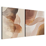Impression sur toile modulaire Des teintes douces se fondent dans des motifs fluides