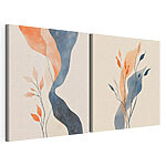 Impression sur toile modulaire Les courbes douces et les couleurs s'entremêlent à merveille