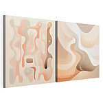 Impression sur toile modulaire Formes abstraites aux teintes douces
