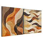 Impression sur toile modulaire Des formes fluides aux teintes chaudes