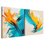 Impression sur toile modulaire Deux œuvres d'art réalisées à la peinture