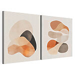 Impression sur toile modulaire Des formes sinueuses dans des tons chauds