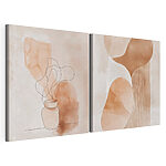 Impression sur toile modulaire Deux tableaux représentant un vase et un vase avec une ampoule