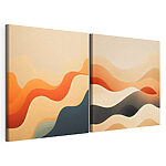 Impression sur toile modulaire Des couleurs fluides et des courbes apaisantes
