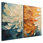 Impression sur toile modulaire Deux images de fleurs sur une toile