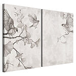 Impression sur toile modulaire Deux oiseaux sur une branche