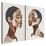Impression sur toile modulaire Collage représentant le visage d'une femme
